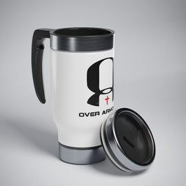 Stainless Steel Travel Mug with Handle, 14oz - OVERARMORED